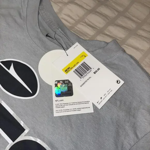 New Nike Military New York Jets NFL Long Sleeve Shirt Gray Men's Size S Salute - Picture 3 of 7